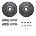 Dynamic Friction Co 7412-54088, Rotors-Drilled and Slotted-Silver w/Ultimate Duty Brake Pads incl. Hardware, Zinc Coated 7412-54088